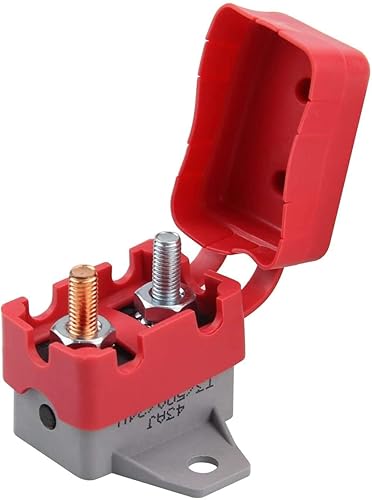 Miniatura 2 de Disyuntor de reinicio manual de 12 V24 V con tapa para barco marino, cargadores de batería, camiones, autobuses, autos eléctricos, motores de