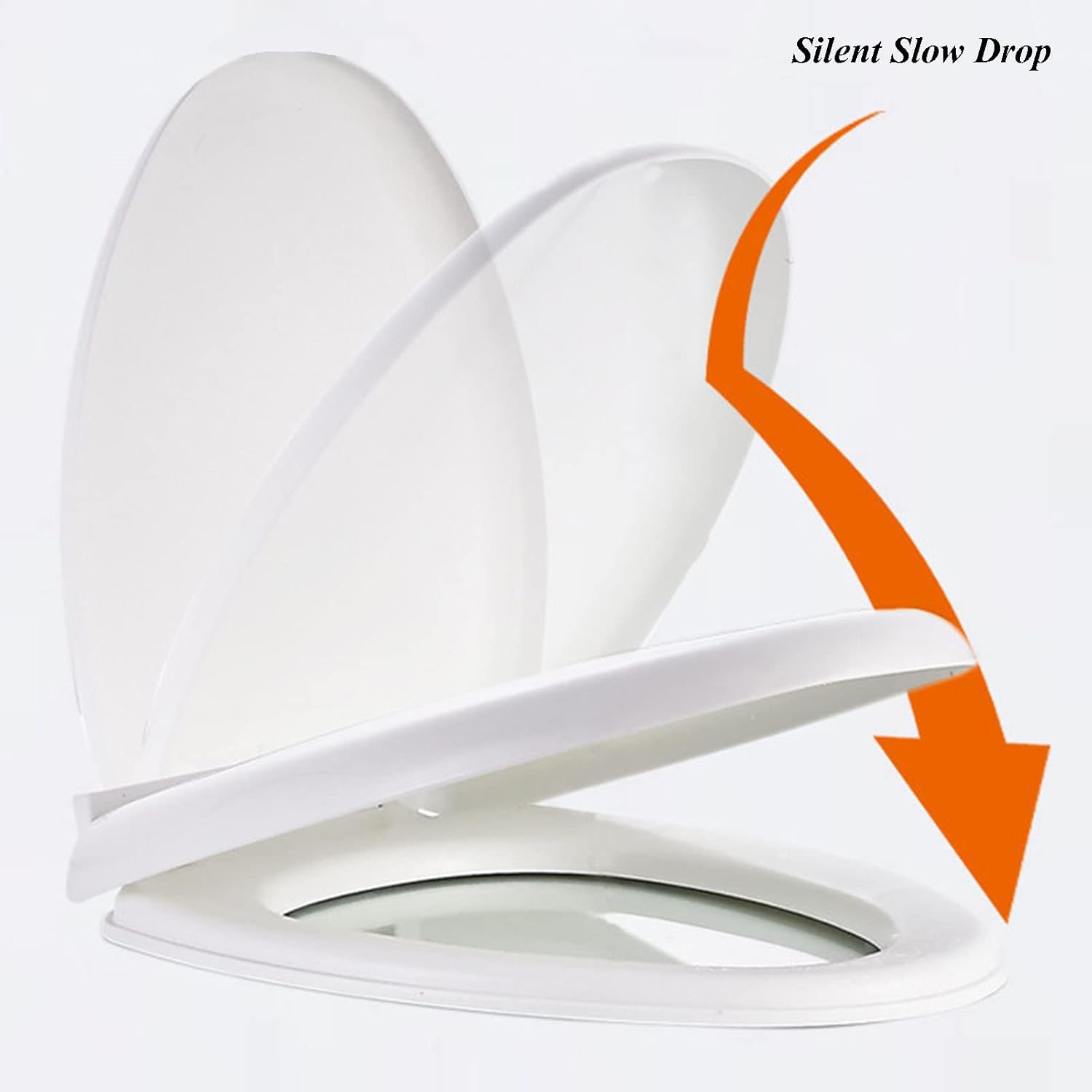 BHBXZZDB Elongated Toilet Seat, White Soft Close Toilet Seats Cover Replacement Toilet Seat Used for Home, Hotel, Hospital, Easy Installation