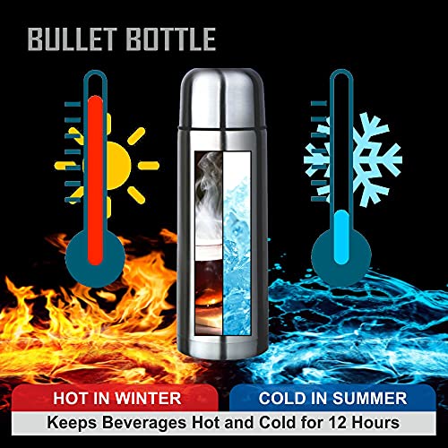 Image of BALTRA Bullet Double Wall Thermosteel Hot and Cold Water Bottle with Bag350ml Silver