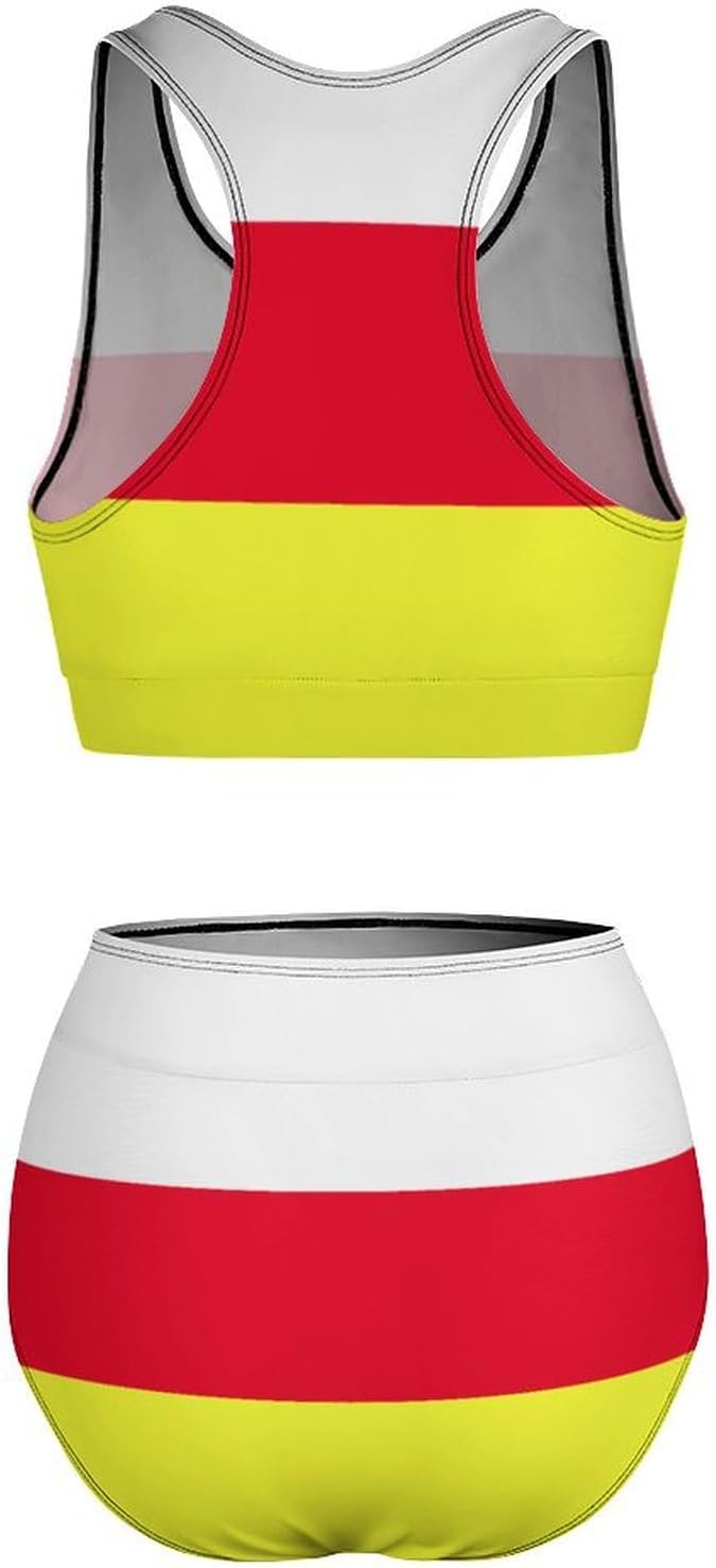 Womens 2 Piece Bikini Swimsuits Palestine Flag Retro Low Back Bathing Suits Bikini Two-Piece Swimsuits for Womens