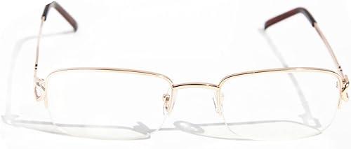 Miniatura 2 de V.W.E. Gafas de lectura rectangulares de metal con borde medio, aspecto sofisticado