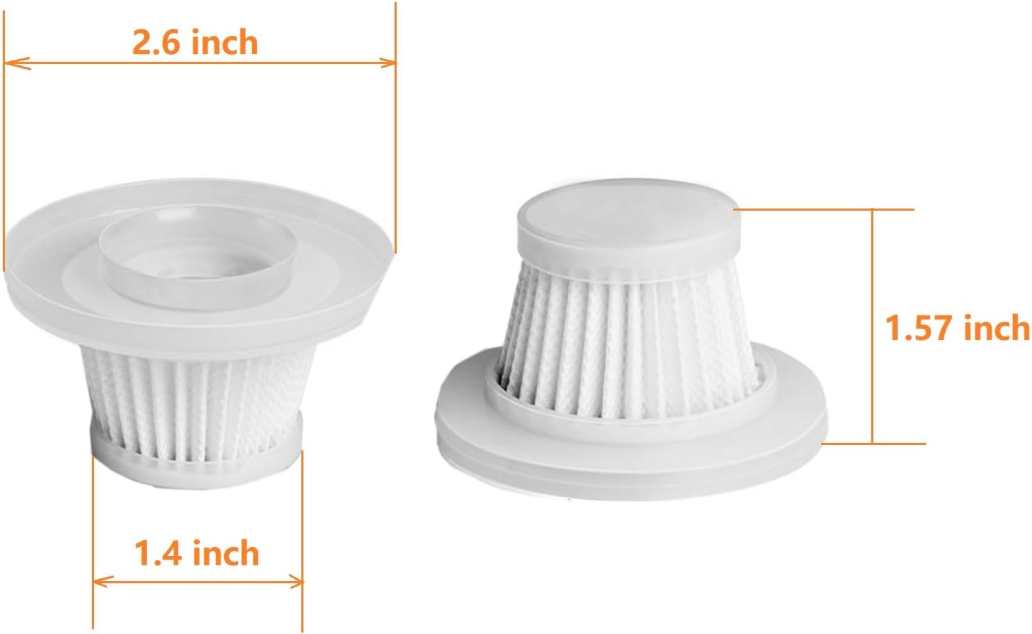 Hepa Filters Replacement compatible with UPFOX Car Vacuum Portable Cordless, Filters for LIPWUS Portable Mini Car Vacuum, 3pack Washable Filters Works on Absob AB-105 Handheld Vac. - Image 2