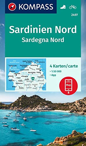 KOMPASS Wanderkarten-Set 2497 Sardinien Nord / Sardegna Nord (4 Karten) 1:50.000: inklusive Karte zur offline Verwendung in der KOMPASS-App. Fahrradfahren.