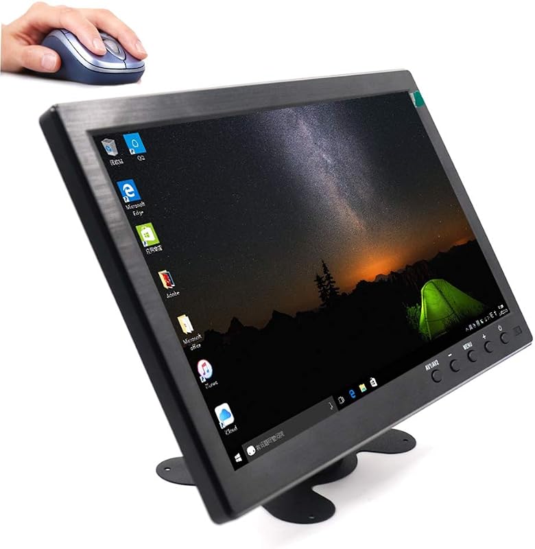 Pardarsey 10.1" HD TFT LCD Monitor BNC/AVI/VGA/HDMI Autós Biztonsági Kamera Kijelző