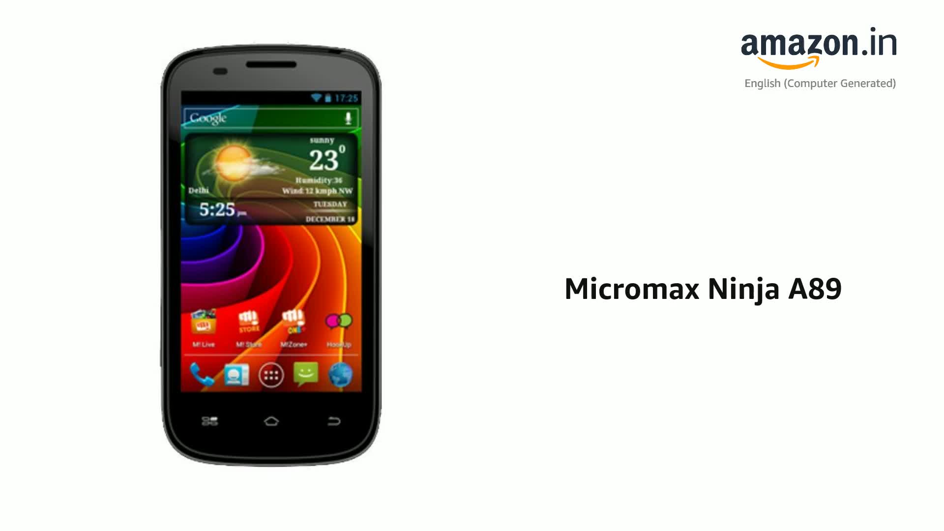 Micromax Ninja A89 (Black) : Amazon.in: Electronics