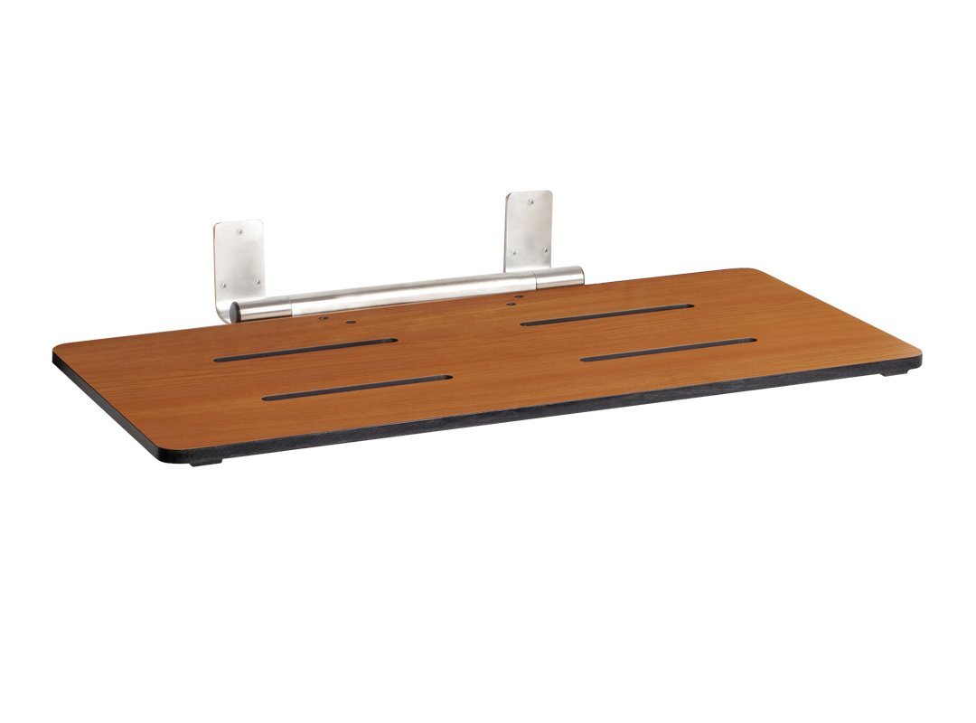 SeachromeRear-Mounted Folding Tub Seat, 29-Inch x 16.5-Inch, Solid Teak Phenolic Top
