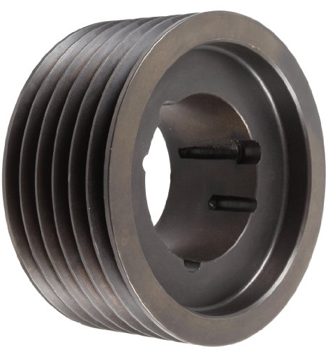 Martin 6 5V 1180 TB Hi-Cap TB Sheave, 5V Belt Section, 6 Grooves, 3535 Bushing required, Class 30 Gray Cast Iron, 11.8