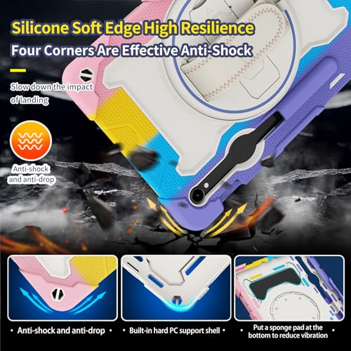 Funda para Samsung Tab S10 FE antigolpes con soporte multiángulo útil 2