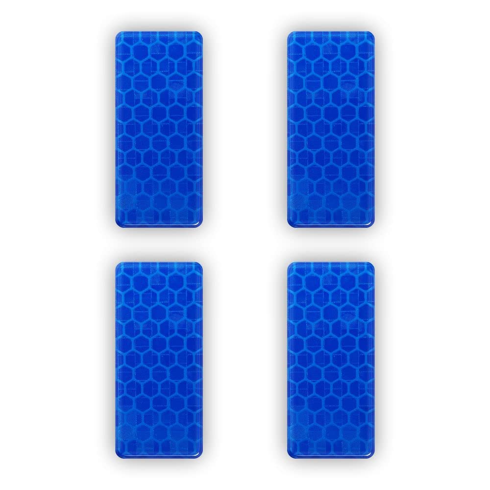 3D Stickers Diamond Refractive, Blue, Set of 4