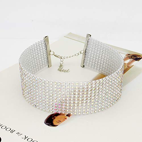 Cupimatch Strass Halsketten 4 set Damen Choker Set, Hochzeit Elegant Halsband Ketten, Breite 10mm 16mm 25mm 38mm