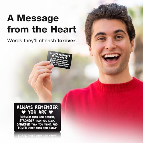 Always Remember Wallet Card – Engraved Love Note for Anyone, Inspirational & Sentimental Keepsake, Motivational Gift for Friends, Family, Loved Ones, Valentine’s Day, Anniversary, or Birthday2