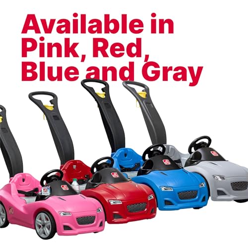 Image of Step2 Whisper Ride Cruiser Kids Push Car, Ride On Toy, Stroller Substitute, Includes Seat Belt & Horn, Made of Durable Plastic, Max Weight 50 lbs., For Toddlers 1.5-4 Years Old, Pink