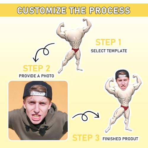 HOME'S FRIEND Personalisiert Kissen mit eigemen Foto,3D Gesicht Kissen Personalisiert 10/20/30/50/75 cm,Foto-Kissen Bedrucken Lassen,Lustige FOTOGESCHENK Für Freund