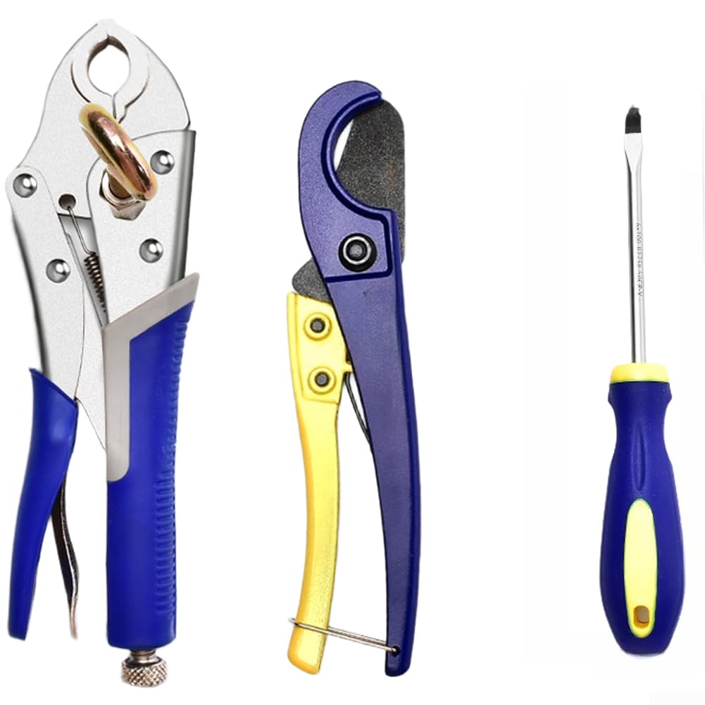 25,4 cm Karbonstahl-Wasserabscheider-Entfernungszange für Fußbodenheizungsrohr mit verstellbarer Backe und rutschfestem Gummigriff für 10,2 cm Rohre, blaues Finish, DIY-Werkzeug-Set (D)