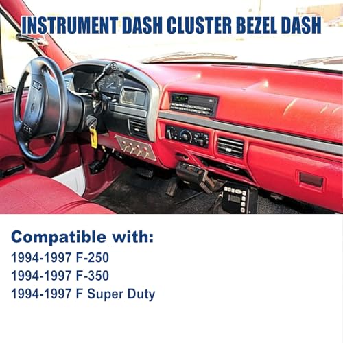 Instrument Dash Cluster Bezel Diesel Dash Panel Trim Compatible with 1994-1997 Ford F250 F350 F Series Super Duty Replace F4TZ-15044D70-A by FEXON - Image 4