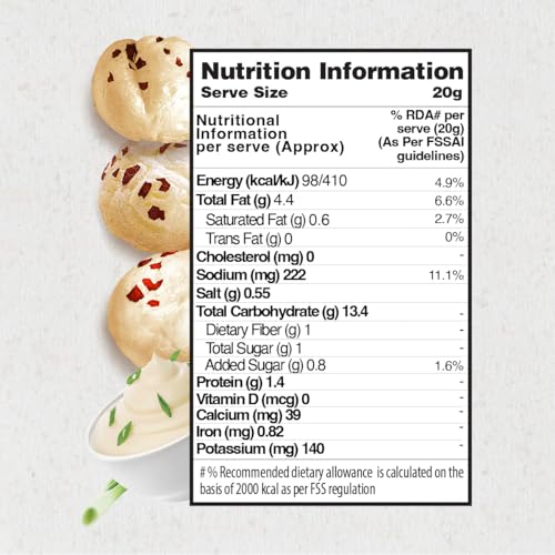 Image of MOM - Meal of the Moment, Roasted Cream N Onion Makhana (Pack of 9), 52 / 56g Gluten Free | Anti Oxidants | MSG Free | Zero Trans Fat | No added Preservatives and No Artificial Flavours
