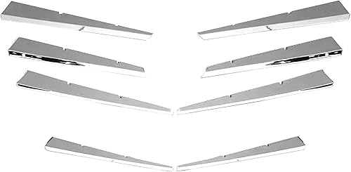 IKON MOTORSPORTS, Moldura de rejilla delantera Bumepr compatible con Cadillac CTS Sedan & Coupe 2008-2011, plástico ABS cromado parachoques