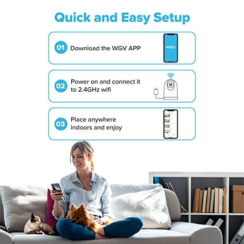 Wgv Security Camera -2K Cameras For Home Security With Smart Motion Dection, Night Vision, Two-Way Audio,Cloud & Sd Card Storage,Work With Alexa, Ideal Indoor Camera For Baby Monitor/Pet Camera #TOP5