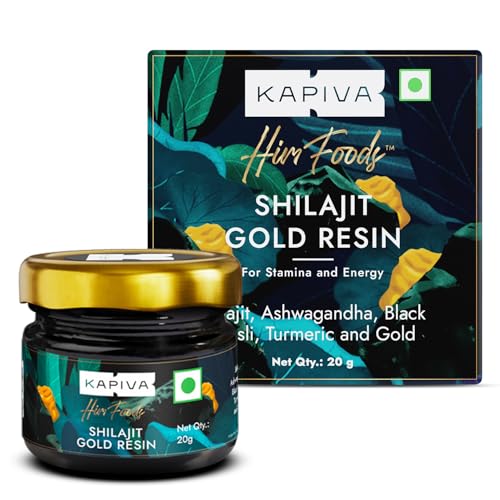 Kapiva Shilajit Gold Resin - 20g | Helps in boosting Stamina | Contains 24 Carat Gold