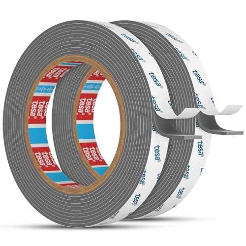 Emitever Doppelseitiges Klebeband Extra Starkes, 6311 Multifunktionales Montageklebeband Klebestreifen im Außen und Innenbereich (3 m*10 mm*1.1 mm), 2 Rollen
