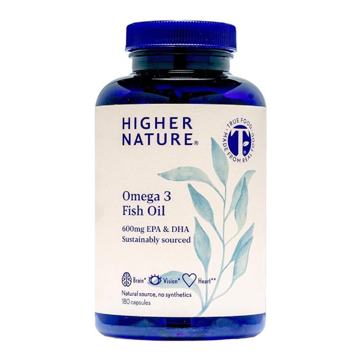 Higher Nature Omega 3 Fish Oil - Pack of 180 Capsules