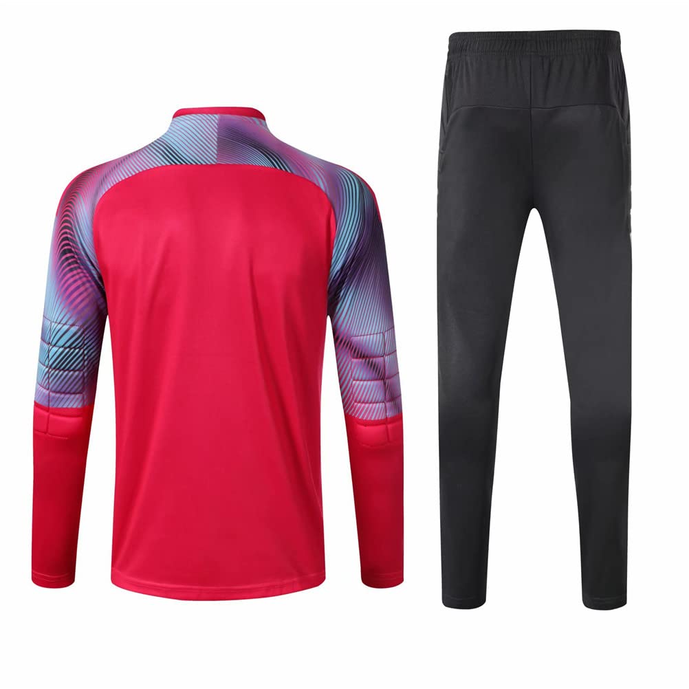 Camisetas de Portero Adulto con Protección, Camiseta de Fútbol y Pantalón Largo Personalizados - Fútbol Personalizada Niños y Adultos con Nombre, Número, Logotipo del Equipo