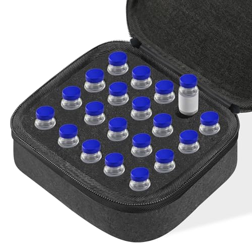 20 Slots Insulin Vial Protector Case, Insulin Vial Organizer Bag for Diabetics Standard 10ml U-100 Vials, Insulin Carrying Case Fridge Holder Storage Holder, No Ice Pack