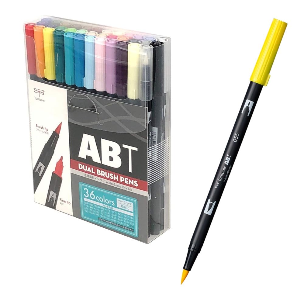 トンボ鉛筆 筆ペン デュアルブラッシュペン ABT 36色セット Amazon | トンボ鉛筆 筆ペン 36色セット ABT デュアルブラッシュペン