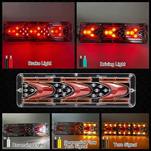 Feu arrière de remorque LED 24V multifonctionnel à clignotant dynamique Biqing