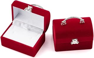 Classic retro velvet jewelry box for wedding rings, necklace, gift packaging exhibition box for women.