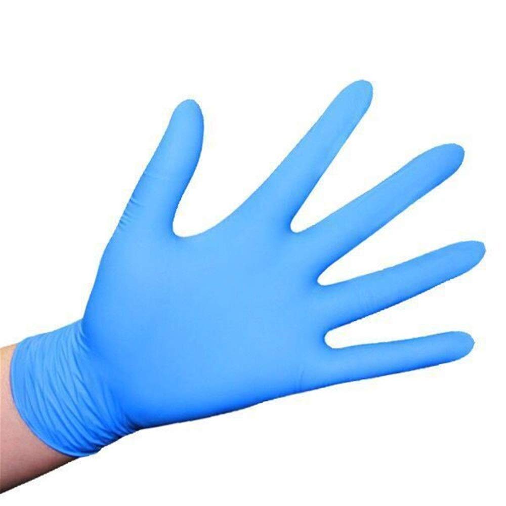 Guantes de látex desechables talla L, pack de 100 unidades ambidiestros para limpieza