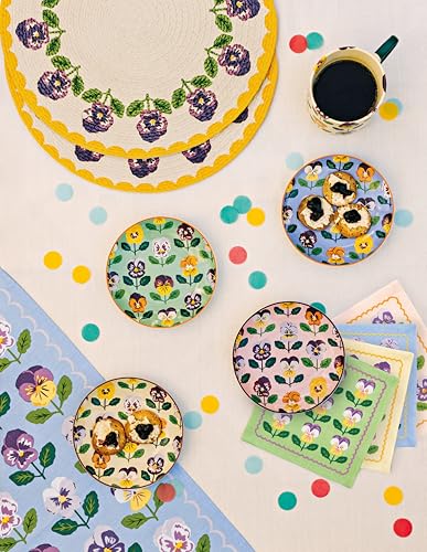 Jubilee Pansy Taza de 17 oz de Stoneware miniatura 4