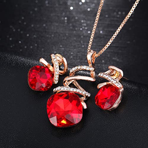 Holibanna 1 conjunto de joias femininas modernas colar brincos conjunto de joias de zircão conjunto