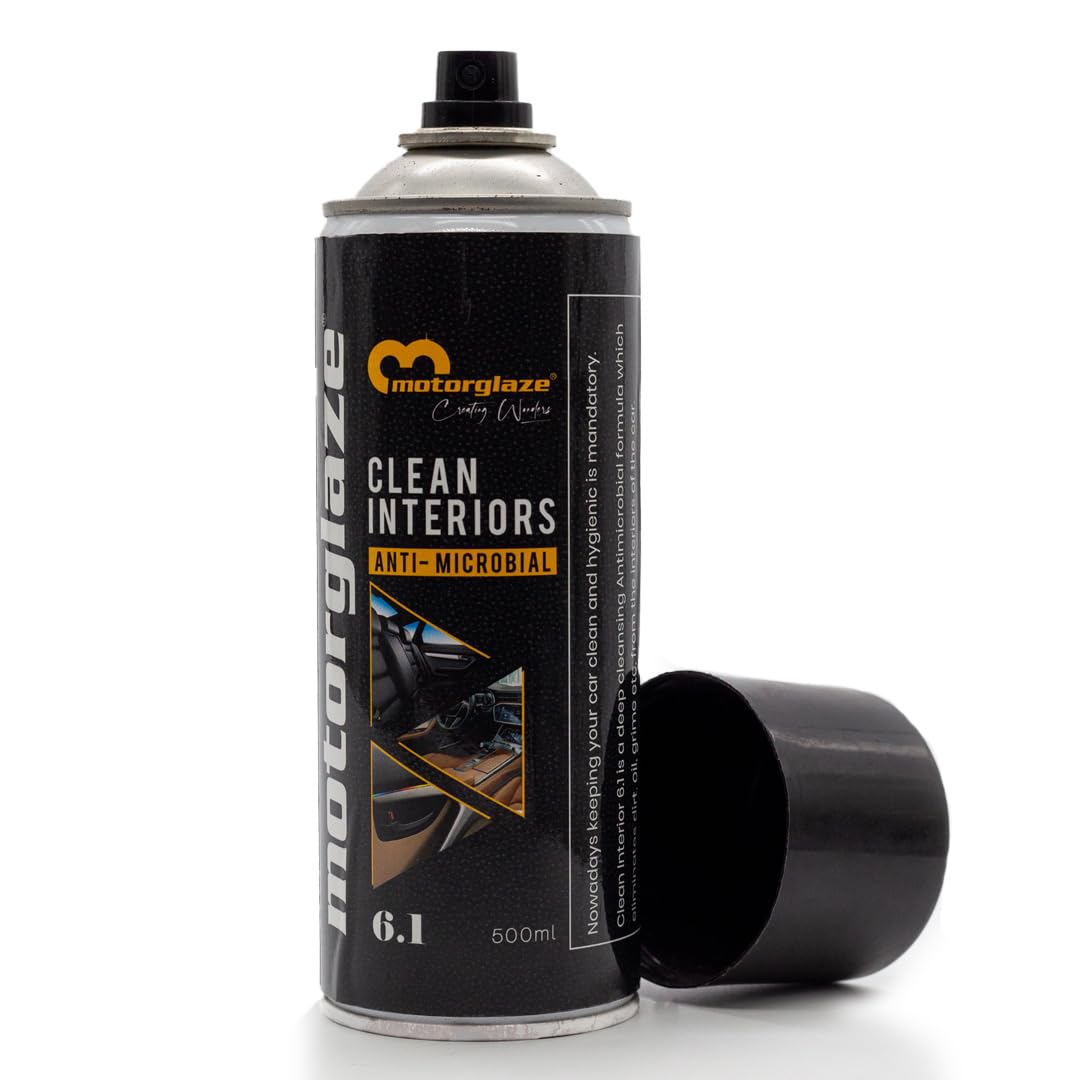 Clean Interiors Antimicrobial Foam Spray β Deep Cleansing Car Dashboard & Leather Seat Cleaner, Removes Contaminants, Restore natural look. Car Interior cleaner (Foam Based) 2