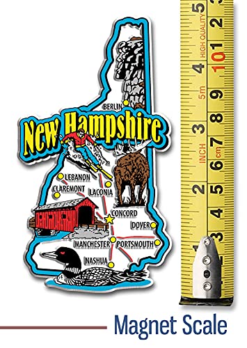 Imán decorativo Jumbo Estado New Hampshire 2.6 x 4.7 pulgadas miniatura 2