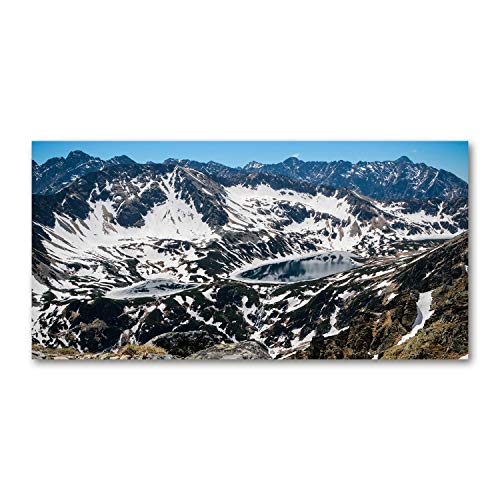 Tableau sur toile Lac Dans Les Tatras œuvre esthétique en noir et blanc