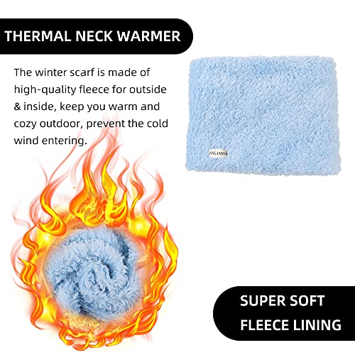 Image of JANGANNSA Fleece Kids Scarf - Warm Winter & Autumn Neck Warmer for Boys & Girls 1-6Y