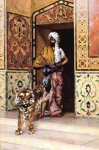Tableaux Modernes Le tigre préféré du pacha de Rudolf Ernst Toile Impression Wall Art 60x90cm
