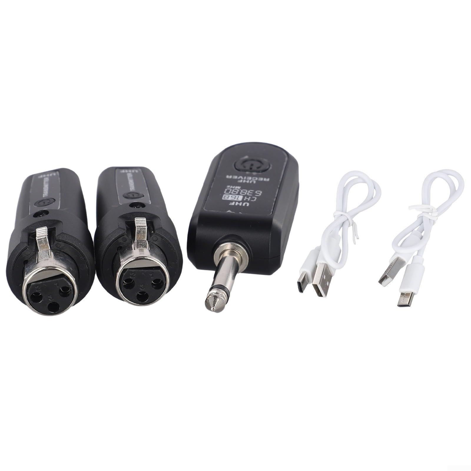 UHF XLR Wireless Adapter System, per microfono dinamico chitarra audio Mixer 550.25-573.75MHz 20CH 30-50m Trasmissione (1 vassoio 2)