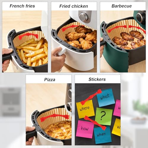 4 Stück Silikonklammern für Airfryer Magnete, Kreatives Integriertes Design Backpapierhalter Wiederverwendbare Küchenaccessoires zur Vermeidung von Papierverbrennungen (Rot)