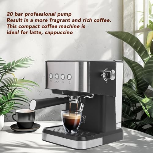 Cafetera semi automática con tanque 1.5 L y vaporizador miniatura 5