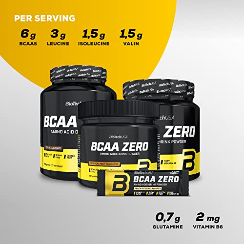 BioTechUSA BCAA Zero | Essential Amino Acid Powder | 6g BCAA with Instant L-Leucine | Vegan | Sugar-Free, Lactose-Free, Gluten-Free, 360 g, Orange - Image 5