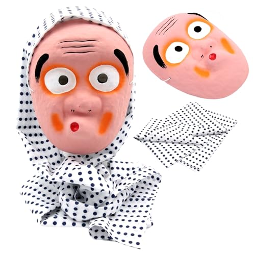 Ensemble de masques Hyottoko et Okame XP Design en papier mâché traditionnel
