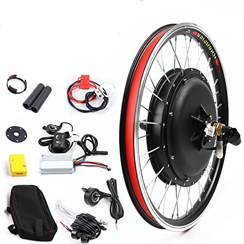 PIOJNYEN Kit de conversión de Bicicleta eléctrica de 20 Pulgadas, Rueda delanteratrasera, Kit de conversión de Bicicleta eléctrica, Kit de conversión de 36 V, 350 W, 48 V, 1000 W (Rueda Trasera de