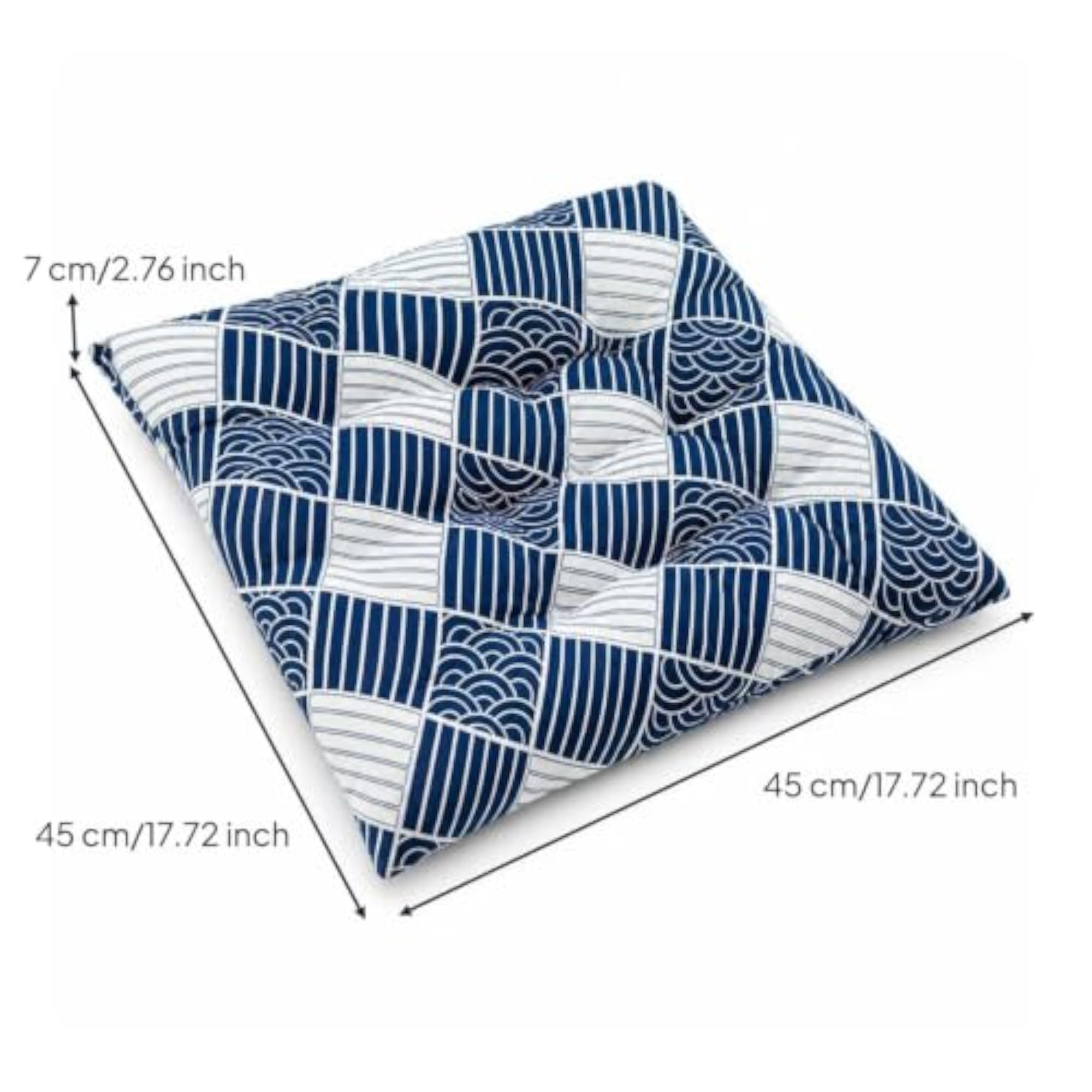 Comfortable Quilted Tufted Chair Cushion with Ties, Padded