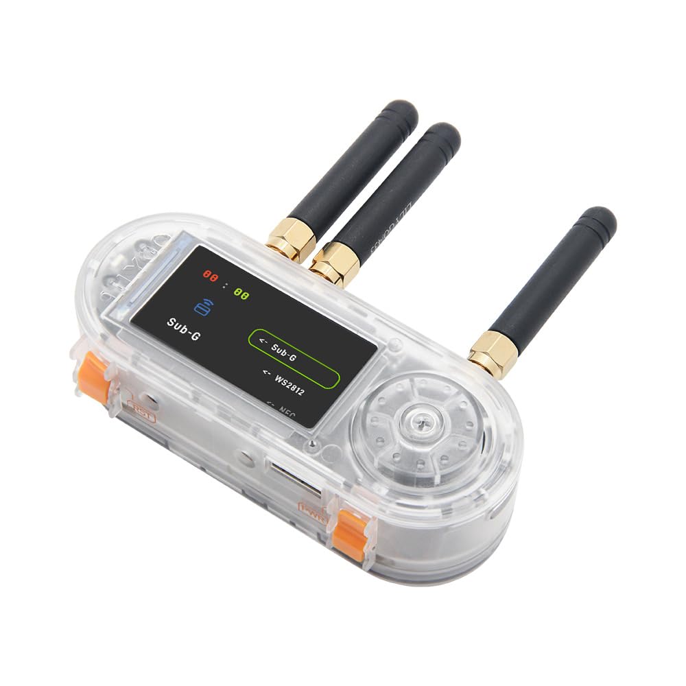 LILYGO T-Embed CC1101 Plus ESP32-S3 Scheda di sviluppo con microfono TTGO con LCD TFT IPS ST7789V da 1,9 pollici, antenna esterna, versione trasparente