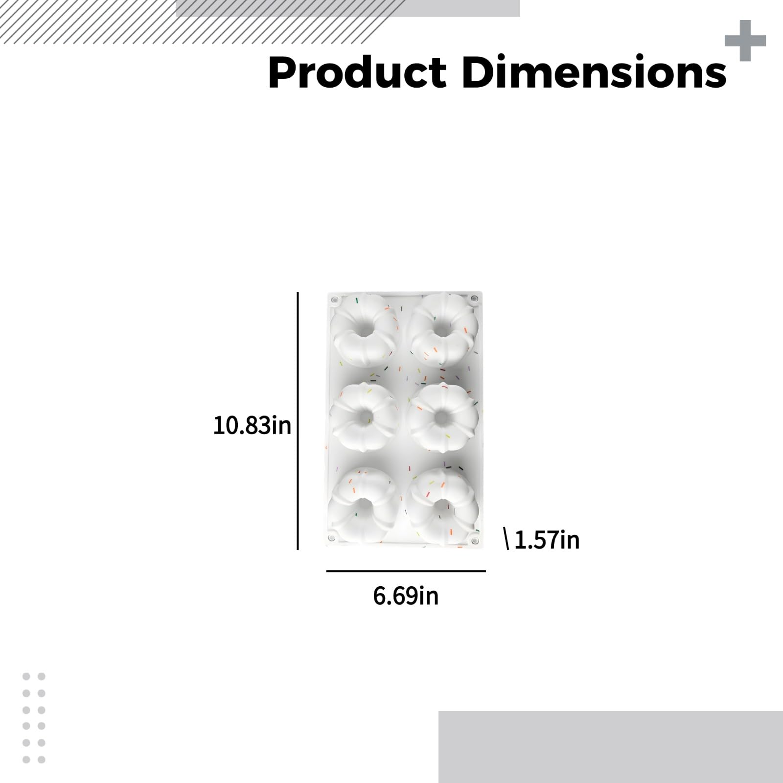 Lot de 2 modules mini flan en silicone à 6 cavités, 27,5 x 17 x 4 cm, moules de cuisson antiadhésifs pour mini gâteaux cannelés, pour pâtisseries variées