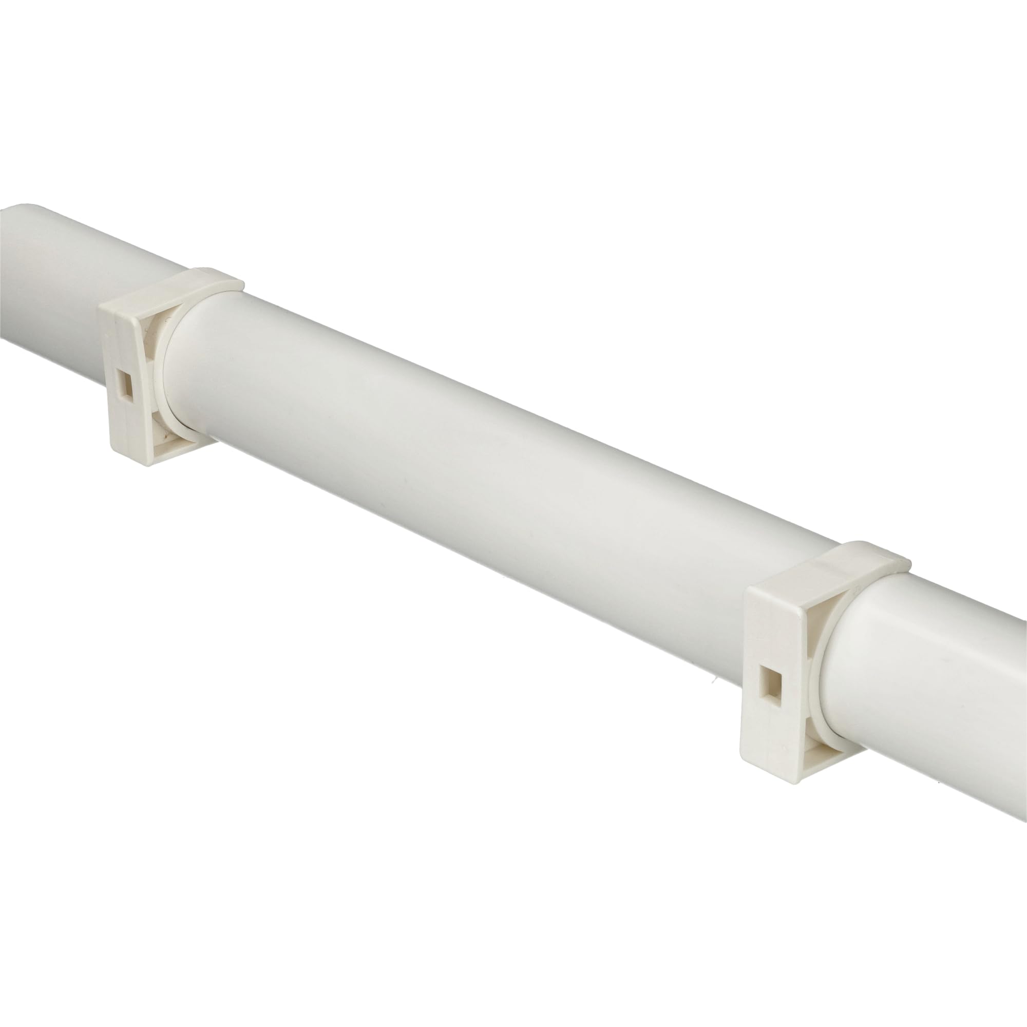 Jandei - Lot de 10 tubes pour câbles PVC rigide blanc longueur 1 mètre diamètre 32 mm. Gaine de câble avec agrafes de fixation, manchons et courbes de raccordement.