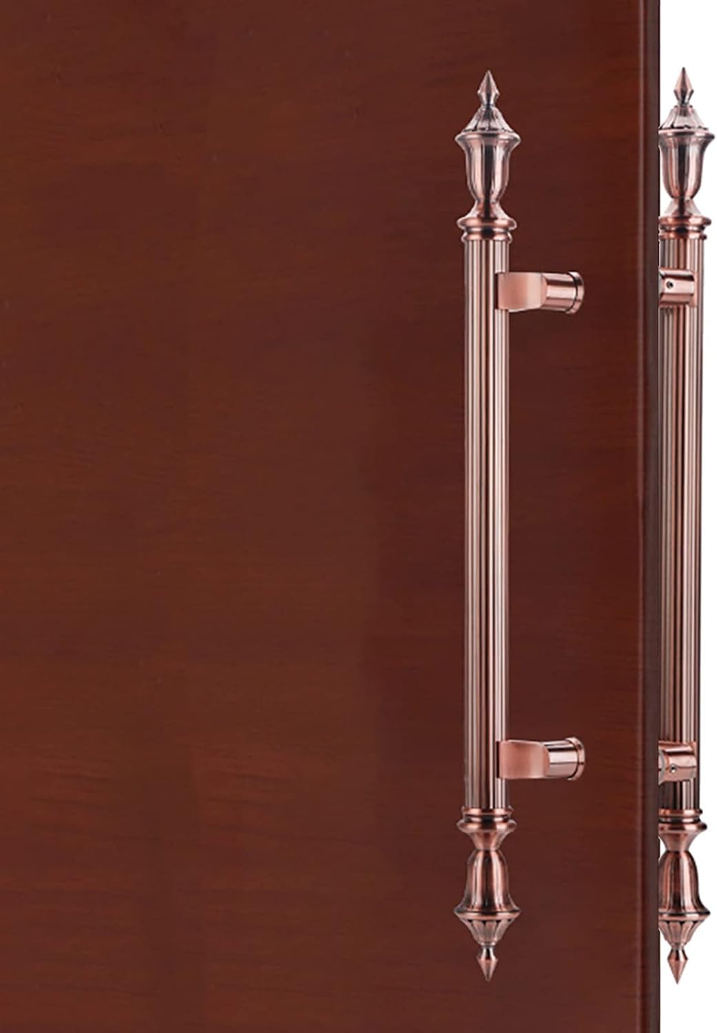 Poignée de porte rouge cuivre 60cm en acier inoxydable pour portail et entrée