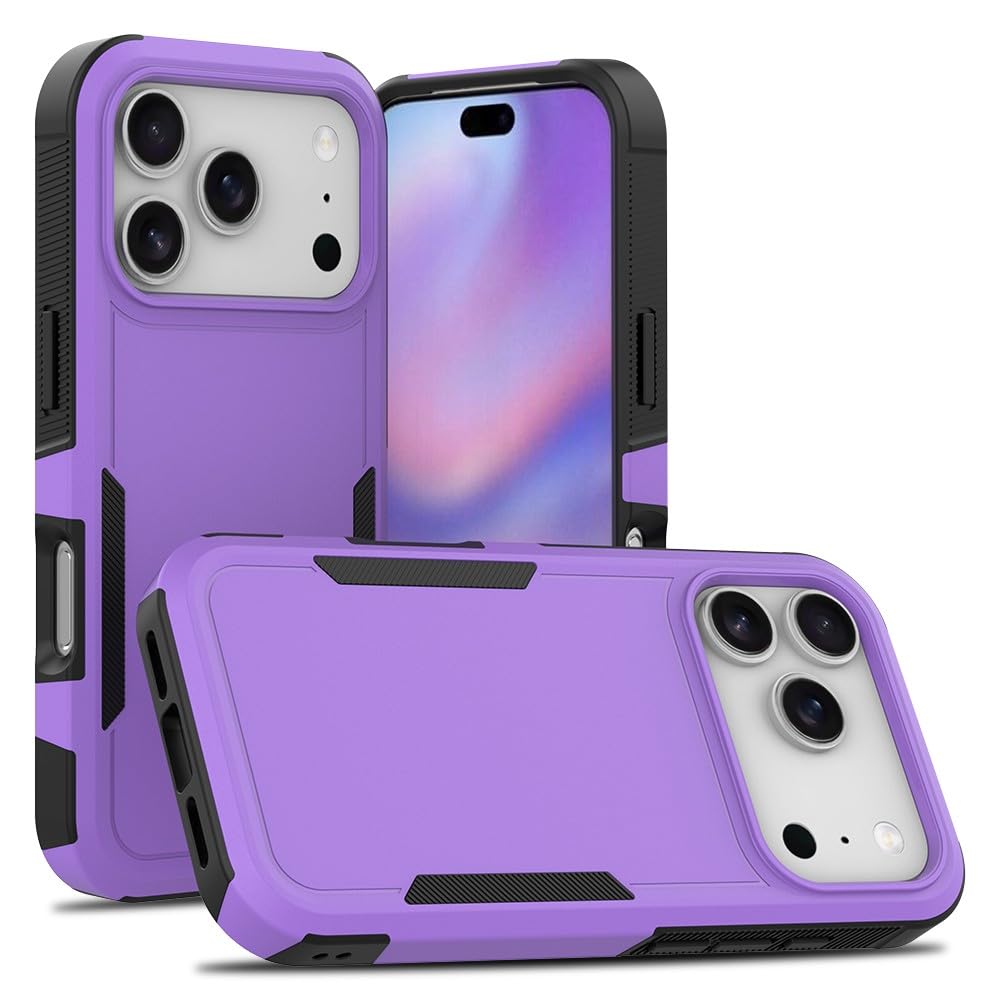 Coque iPhone 16e violette en silicone double couche rigide